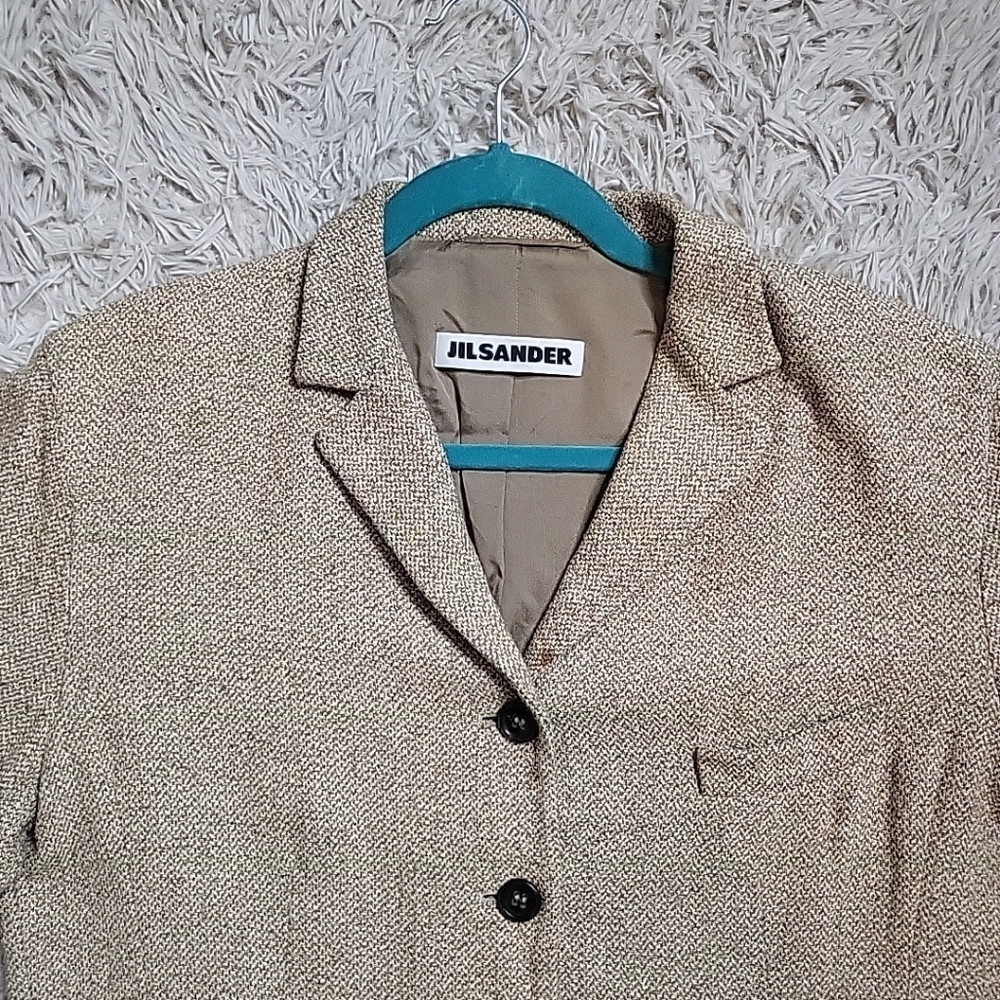 Womens Jil Sander Tweed Blazer Jacket Fall Winter Business Professional Size 42 - Picture 5 of 10